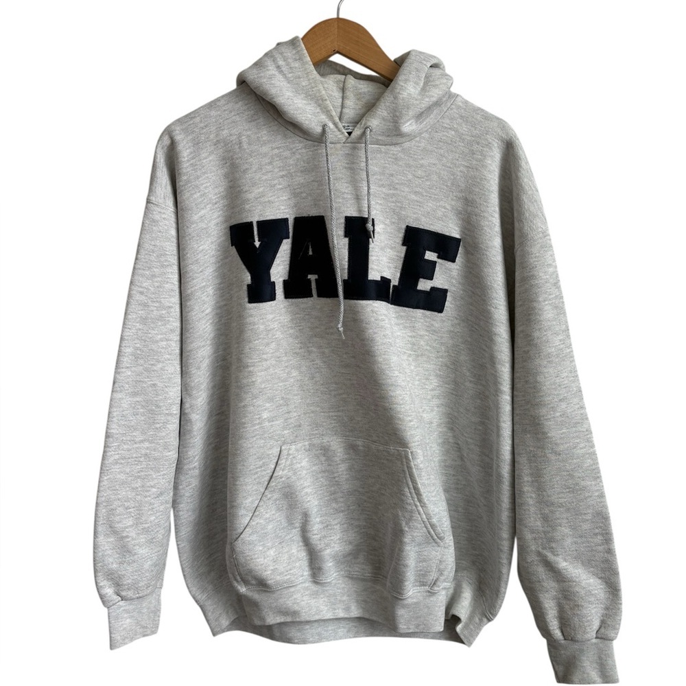 Vintage Lee Yale University Hoodie Collegiate Pullover Sweatshirt USA Made XL